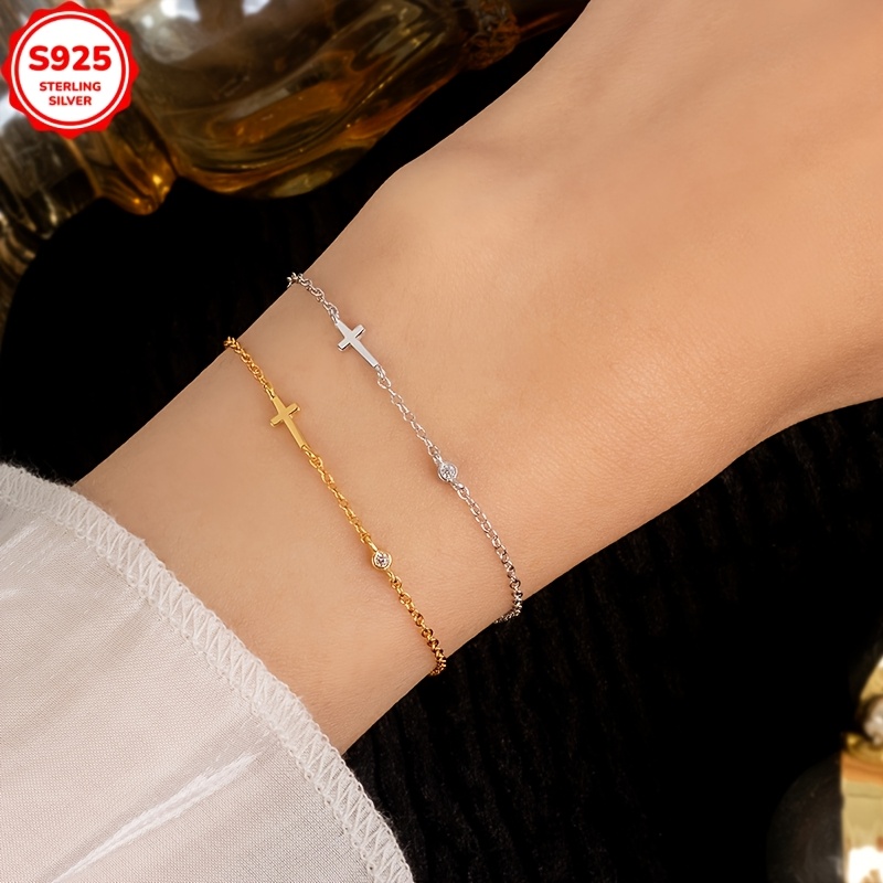 Women's Sterling Silver Cross Pendant Necklace